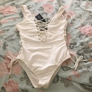 Fashion nova tie up swimsuit NWT